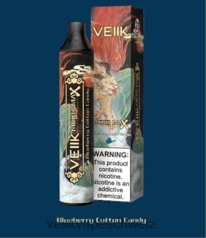 VEIIK Micko MAX Einweg-Vaporizer mit 1500 Zügen 842VL46 - VEIIK airo Schweiz Blaubeerzuckerwatte