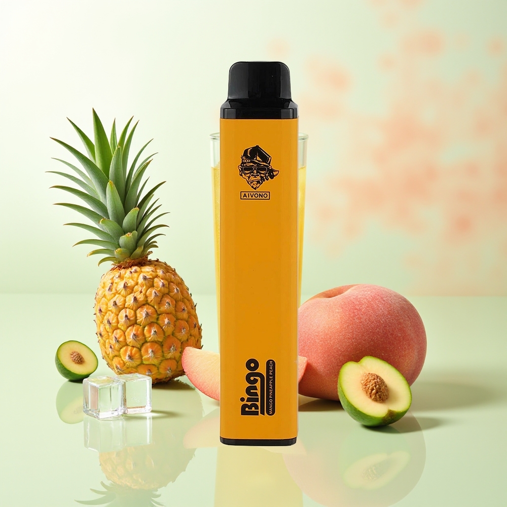 Aivono AIM BINGO 4000 Züge Wango Ananas Pfirsich Kompakt 1000mAh 10mL 3.6-4.2V 10.08W 0% 2% 5%
