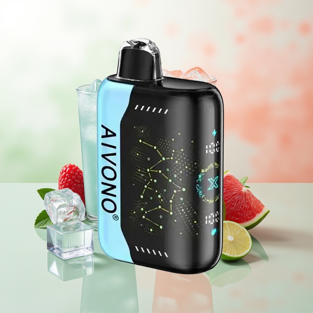 Aivono Aim Boom 25000 Puffs Blauer Himbeer Eis Typ-C Aufladung 650mAh