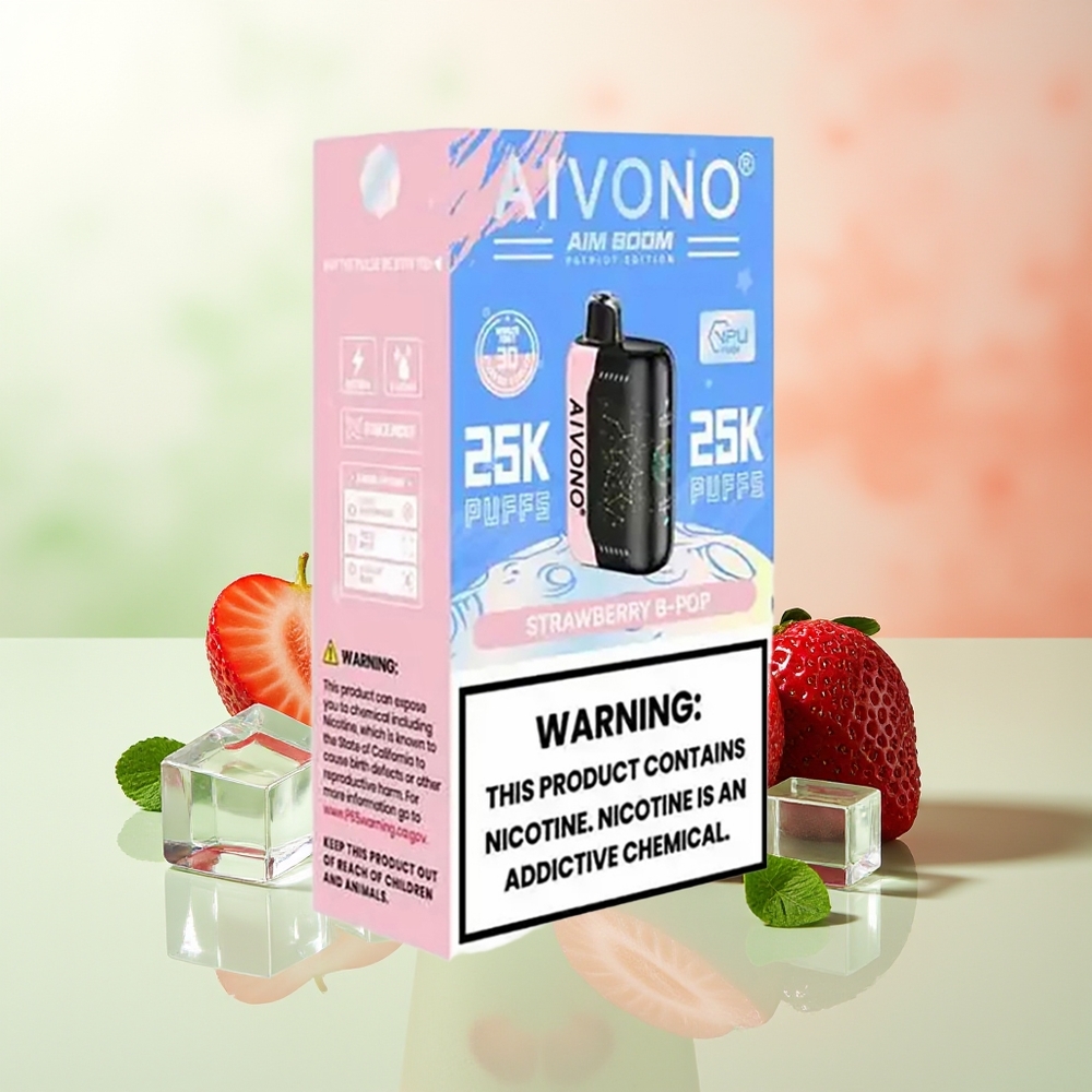 Aivono Aim Boom 25000 Puffs Erdbeere B Pop 28ml 650mAh Typ-C