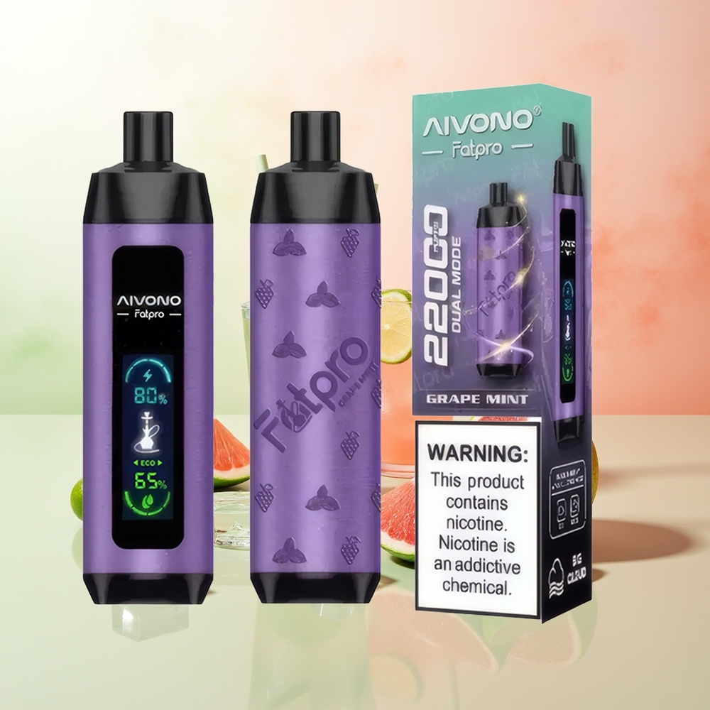 Aivono Aim Fatpro 22000 Puffs Traube Minze Dual Mode Rechargebar Mesh Coil 28ml
