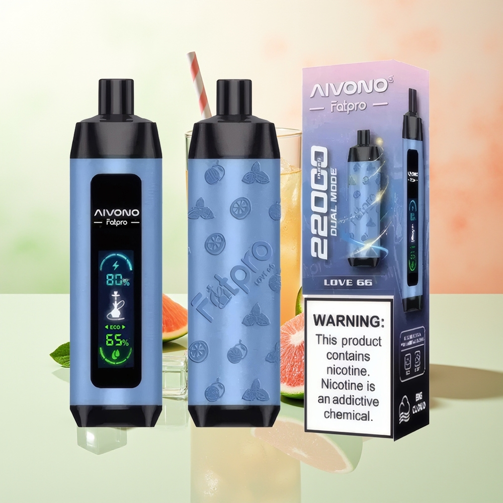 Aivono Aim Fatpro 22000 Züge Liebe 66 Dual Modes 28ml 0/2/3/5% Nikotin Rechargeable Mesh Coil