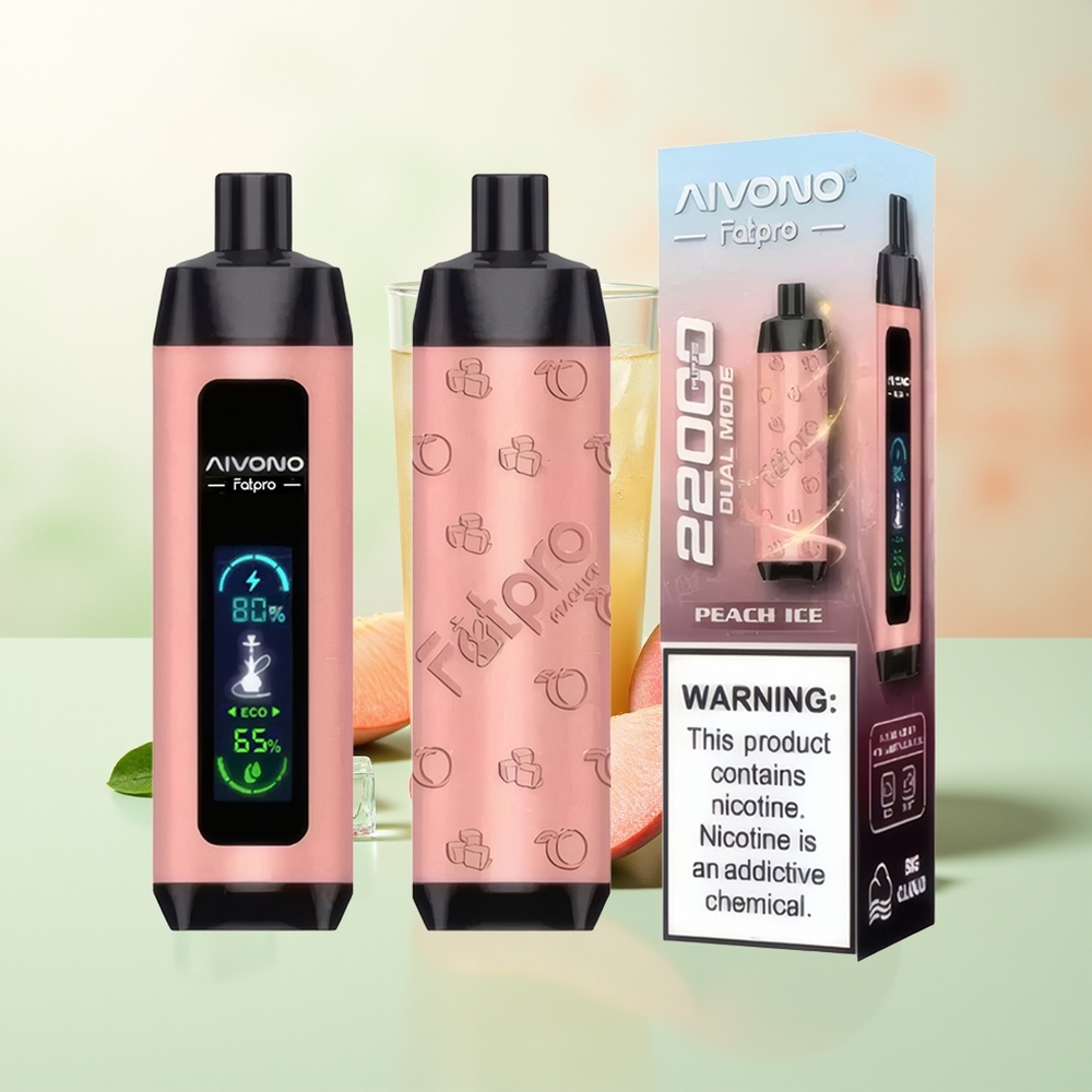 Aivono Aim Fatpro 22000 Züge Pfirsich Eis Rechargeable Dual Modes 28ml
