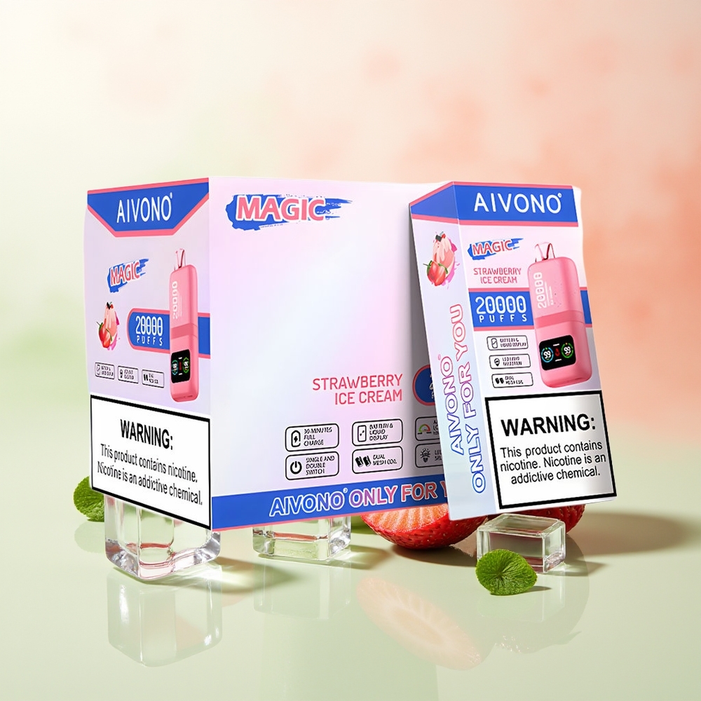 Aivono Aim Magic 20000 Züge Erdbeer-Eiscreme Dual Mesh LCD Typ-C 600mAh