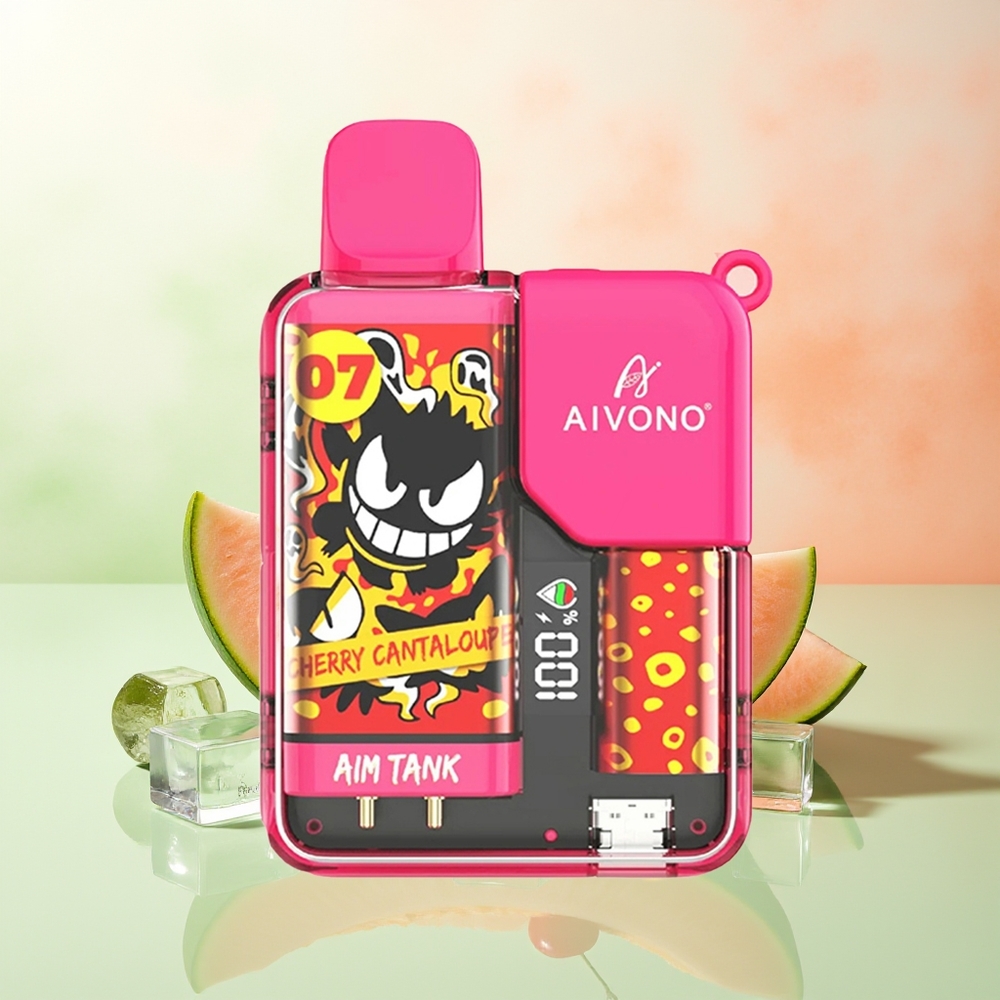 Aivono AIM-TANK 9500 Züge Kirsch-Melone 18ml 650mAh LCD Mesh