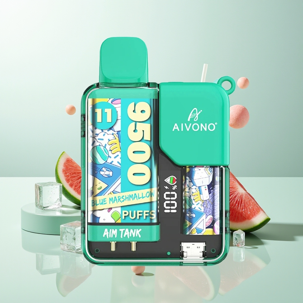 Aivono Aim-Tank 9500 Züge Blaue Marshmallow 18ml 650mAh LCD Mesh