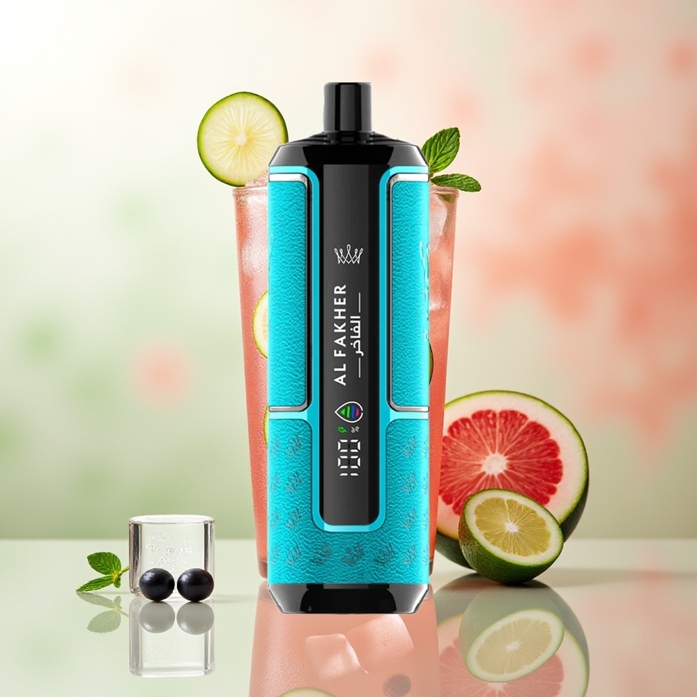 Al Fakher Crown Bar 15K Hypermax Einweg-Vape Schwarzjohannisbeere Minze 22ml 600mAh Typ-C DTL 6mg/ml