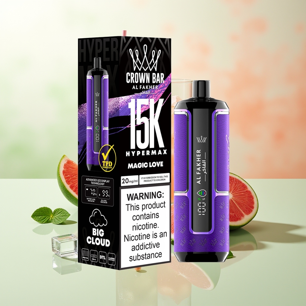 Al Fakher Crown Bar 15K Hypermax Wegwerf-Vape-Kit Magische Liebe