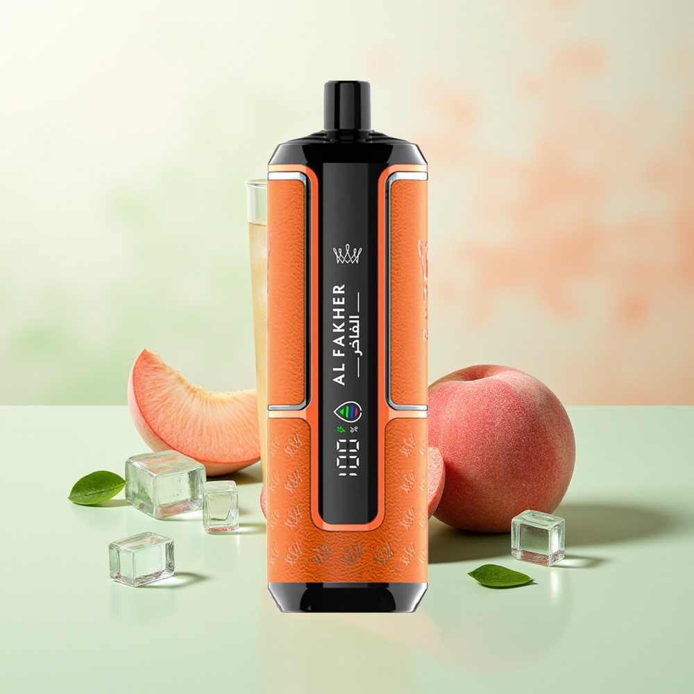 Al Fakher Crown Bar 15K Hypermax Wegwerf-Vape-Kit Pfirsich-Eis