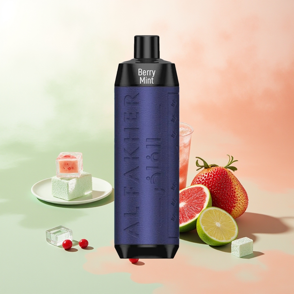 Al Fakher Crown Bar 8000 Kristall Einweg-Vape Beeren-Minze 18ml 5mg 0.6 Ohm USB-C