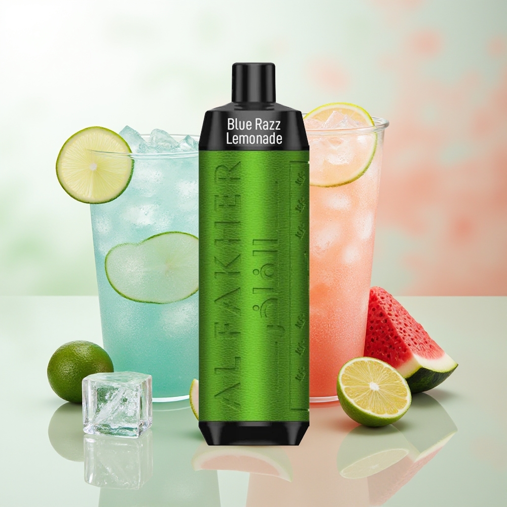 Al Fakher Crown Bar 8000 Kristall Einweg-Vape Blau Himbeere Limonade 18ml 5mg Typ-C 600mAh 0.6 Ohm