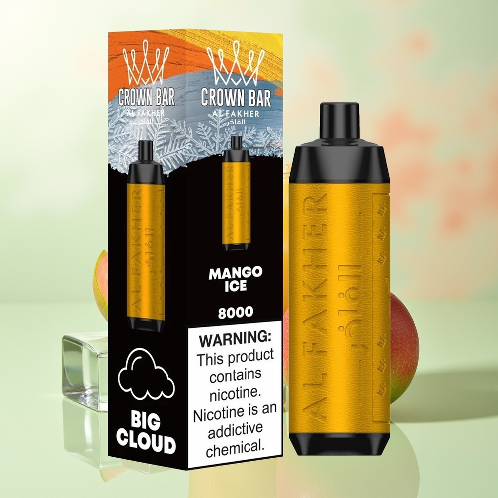 Al Fakher Crown Bar 8000 Kristall Einweg Vape Mangoeis