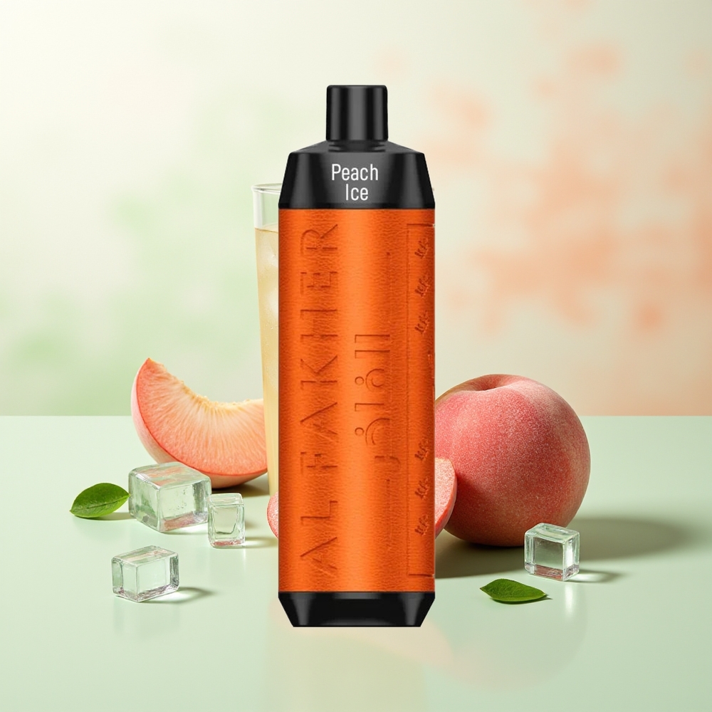 Al Fakher Crown Bar 8000 Kristall Einweg-Vape Pfirsich Eis