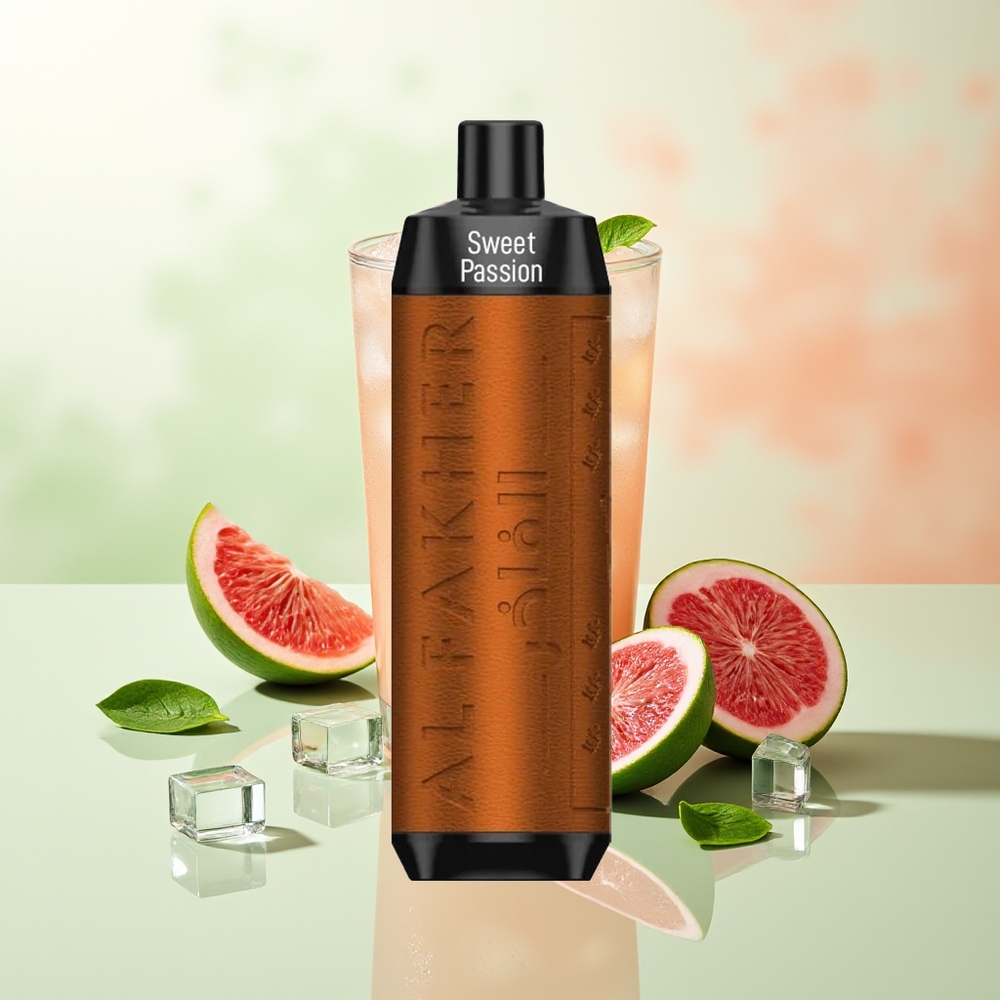 Al Fakher Crown Bar 8000 Kristall Einweg-Vape Süße Passionsfrucht mit 18ml E-Liquid und 5mg Nikotin