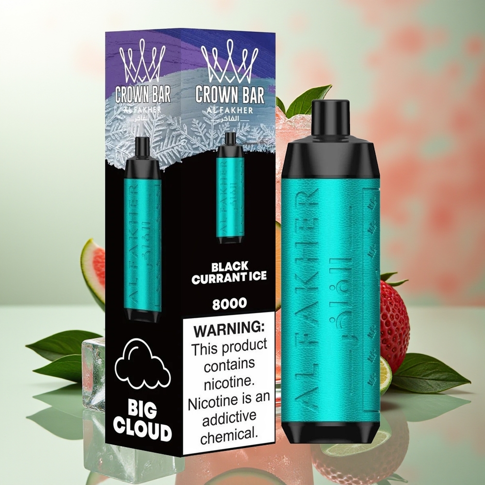 Al Fakher Crown Bar 8000 Schwarze Johannisbeere Eis Einweg-Vape