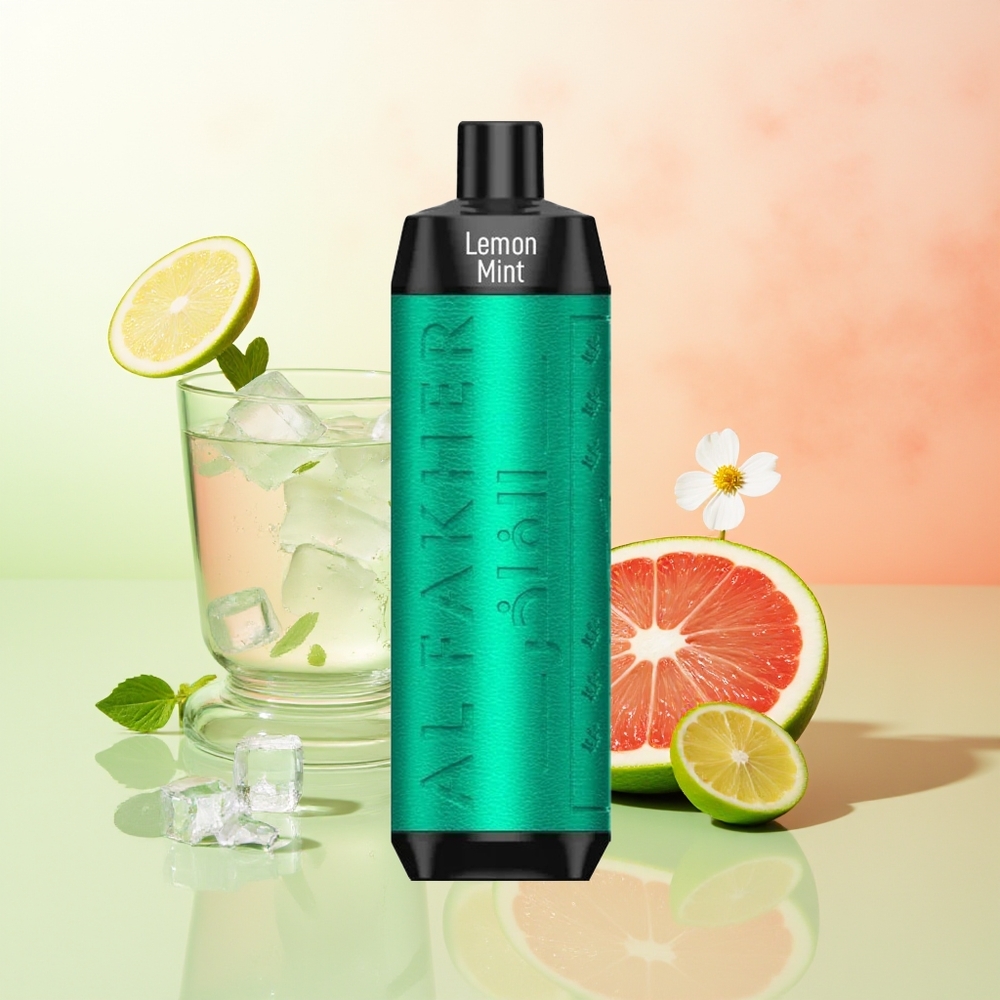Al Fakher Crown Bar 8000 Zitrone Minze Kristall Einweg-Vape mit 18ml E-Liquid und USB-C-Ladung