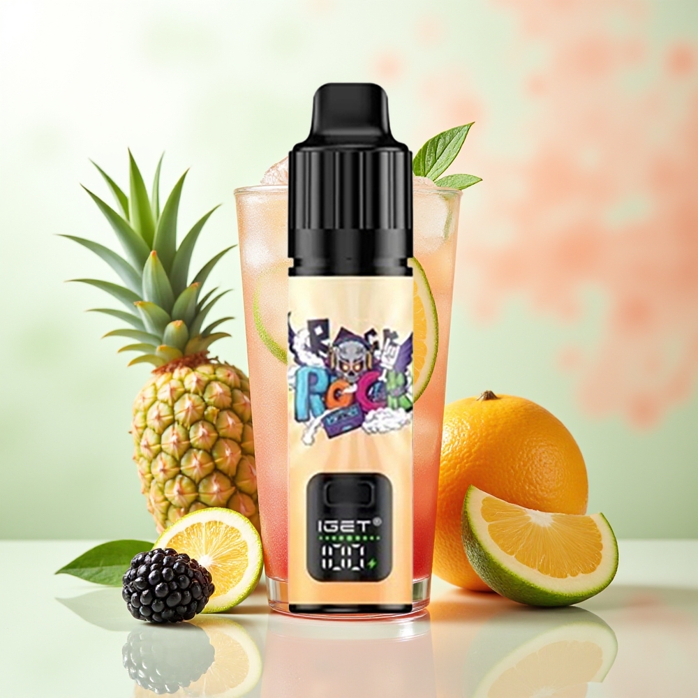 IGET BAR PLUS S3 POD 10000 Züge Brombeere Ananas Orange 5% Nikotin 18ml 950mAh 1.0 Ohm Mesh