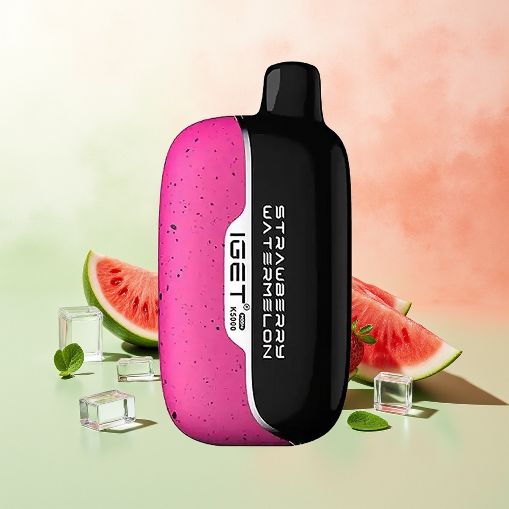 IGET Moon K5000 Züge Erdbeer-Wassermelone-Eis PC Mesh 1,35 Ohm 81,5g 49,5x25,3x99,4 mm
