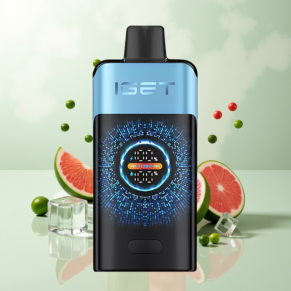 IGET ONE 12000 Züge Blaues Monster Einweg-Vape mit Turbo-Modus, 2700 mAh Akku, 0,6 Ohm Dual Mesh Coil und Großes Gebogenes Farbdisplay