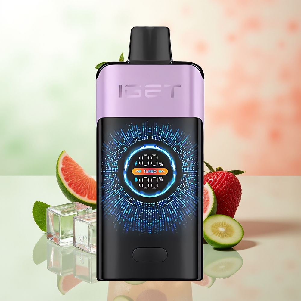 IGET ONE 12000 Züge Einweg-Vape Beerenmix-Eis mit 2700 mAh Akku, Dual-Mesh-Coil und Farbdisplay