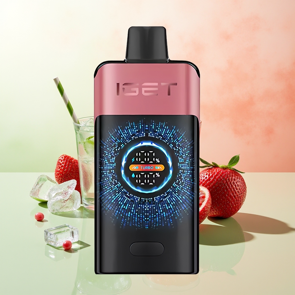 IGET ONE 12000 Züge Erdbeer Granatapfel Eis Einweg-Vape mit 2700 mAh Akku und Dual Mesh Coil