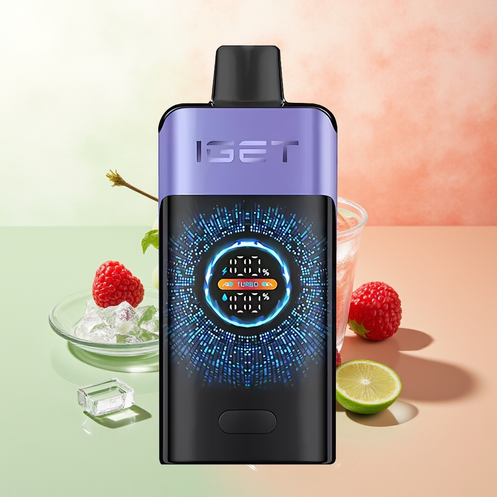 IGET ONE 12000 Züge Himbeer Traube Eis Einweg-Vape mit 2700 mAh Akku und Dual Mesh Coil