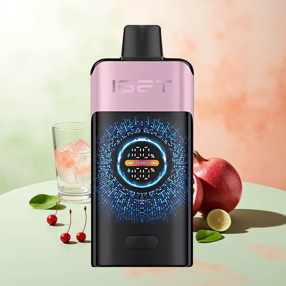 IGET ONE 12000 Züge Kirsch-Granatapfel Einweg-Vape mit 2700 mAh Akku und Dual Mesh Coil