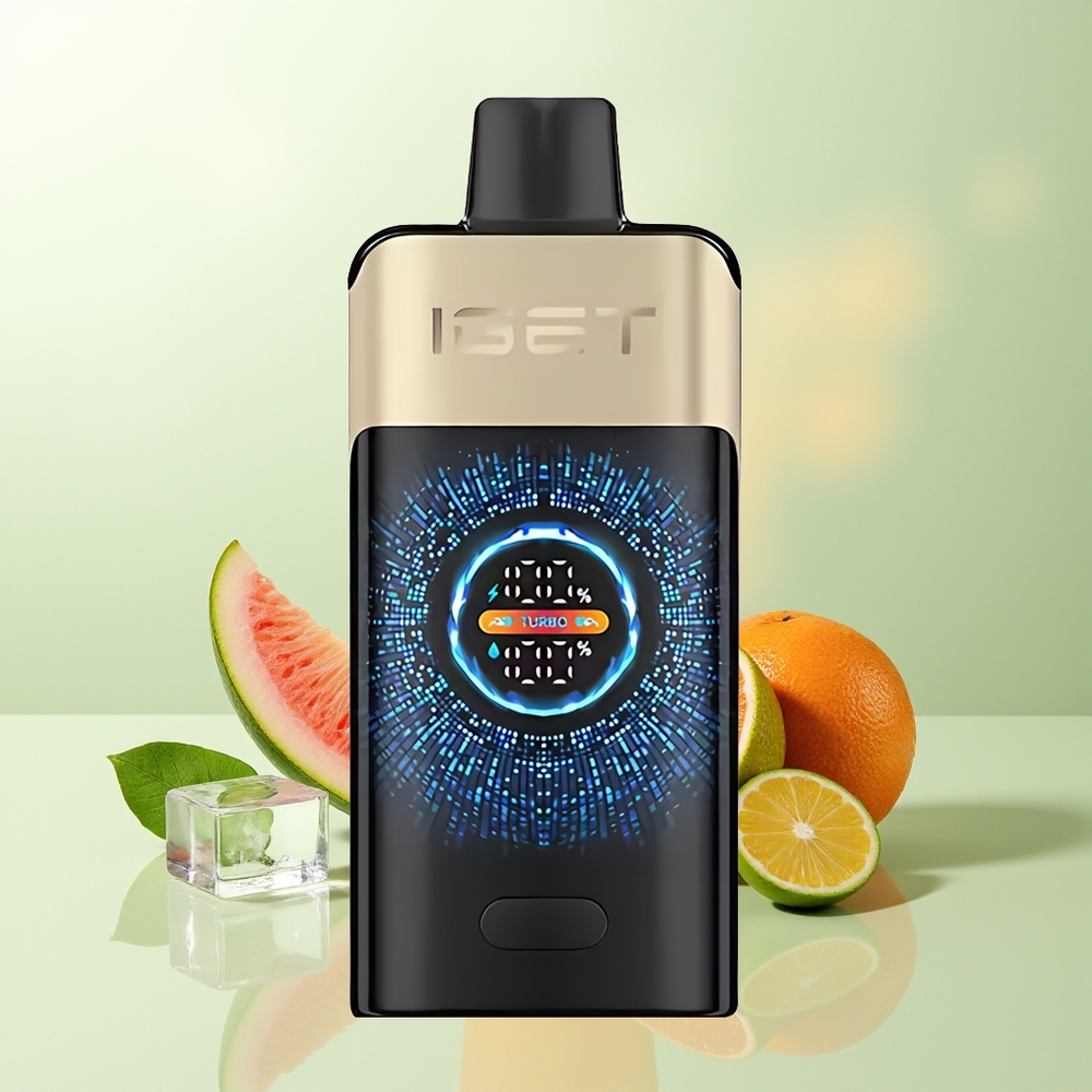 IGET ONE 12000 Züge Tropische Orange Monster Turbo Modus Dual Mesh Coil Großes Gebogenes Farbdisplay