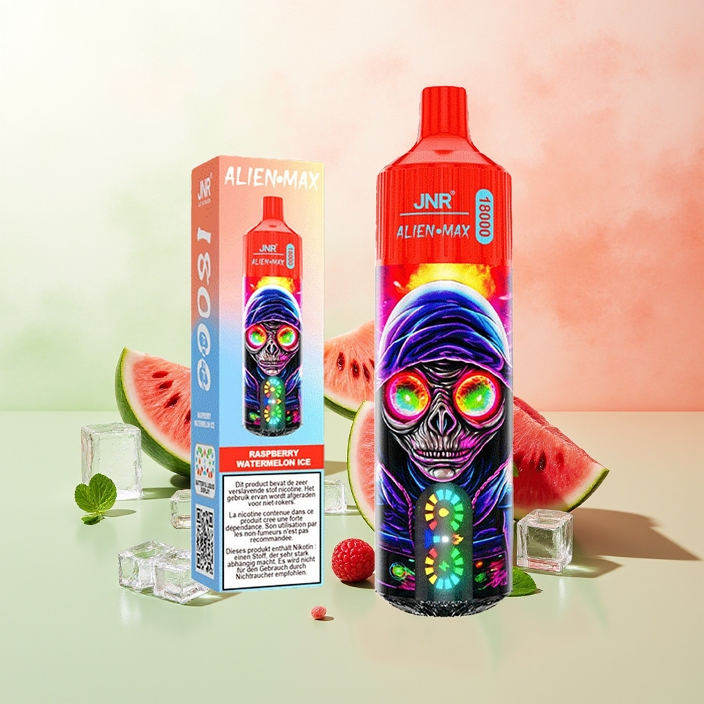 JNR Alien Max 18000 Züge Himbeere Wassermelone Eis Dual Mesh LED Typ-C 28ml