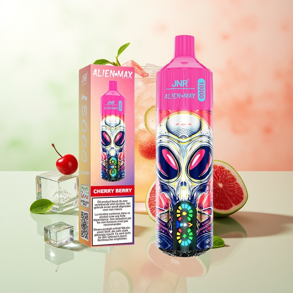 JNR Alien Max 18000 Züge Kirsch-Beere Dual Mesh LED Typ-C 28ml