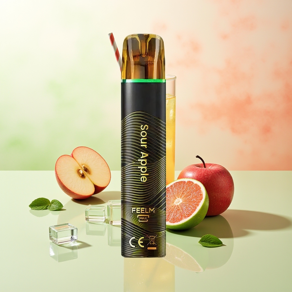 JNR Black&Golden 800 Puffs Einweg-Vape Sauerapfel 550mAh 2ml 2% Nikotin TPD
