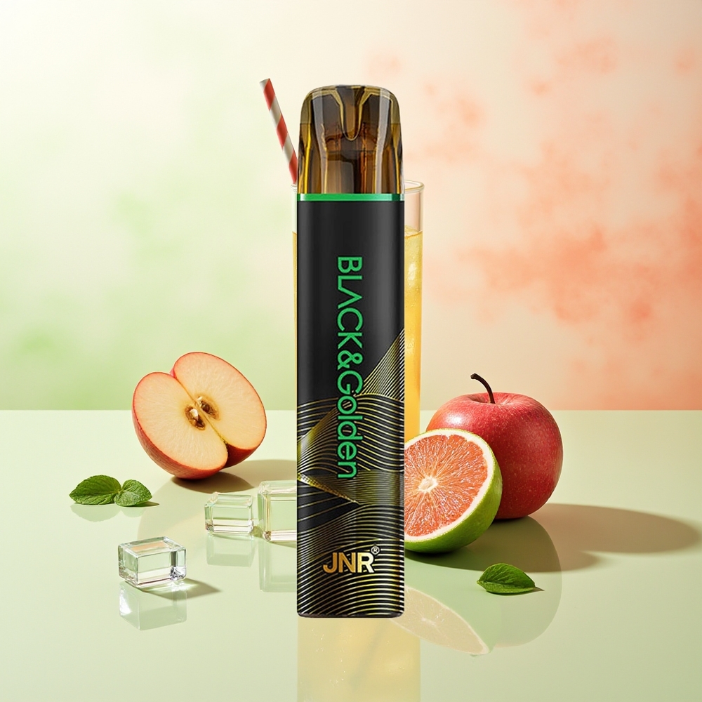 JNR Black&Golden 800 Puffs Einweg-Vape Sauerapfel 550mAh 2ml 2% Nikotin TPD