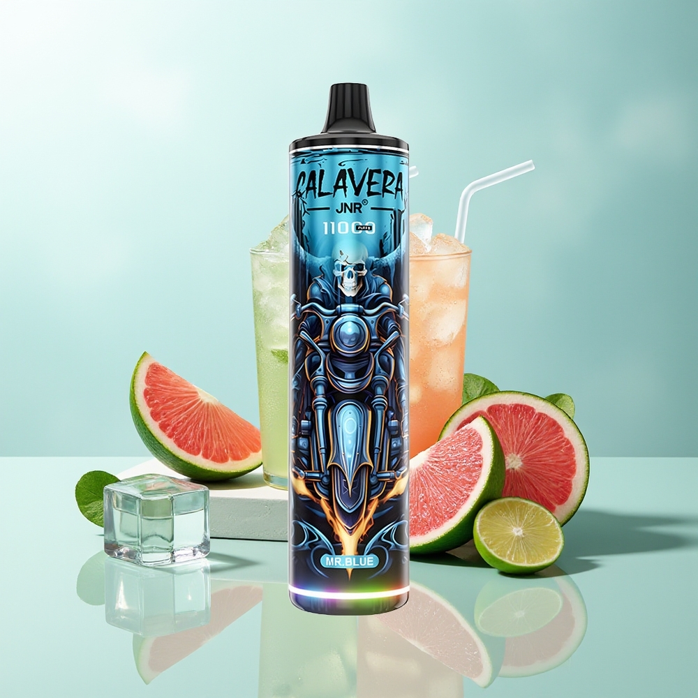 JNR Calavera 11000 Hübe Typ-C 850mAh 21ml 1.0ohm Mesh Mr Blau