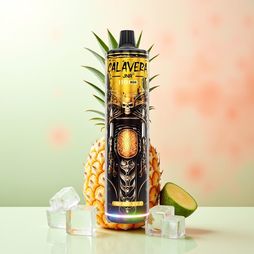 JNR Calavera 11000 Puffs Ananas-Eis Typ-C Ladung 850mAh 21ml 1.0ohm Mesh
