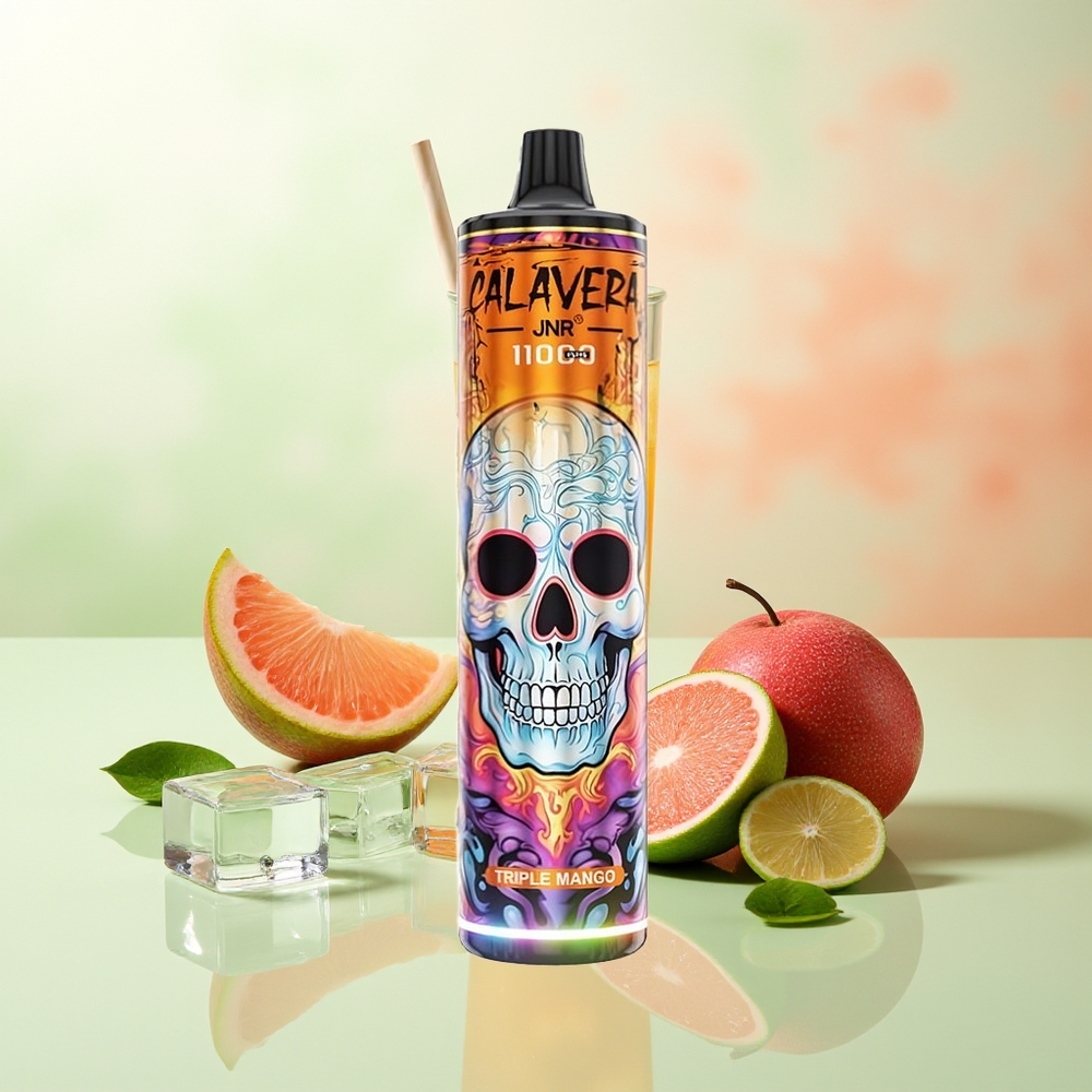 JNR Calavera 11000 Puffs Dreifach Mango Einweg-Vape Typ-C 850mAh 21ml 1.0ohm Mesh