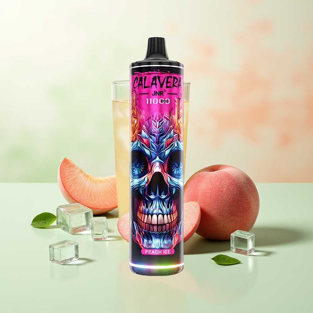 JNR Calavera 11000 Puffs Pfirsich Eis Typ-C 850mAh 21ml 1.0ohm Mesh
