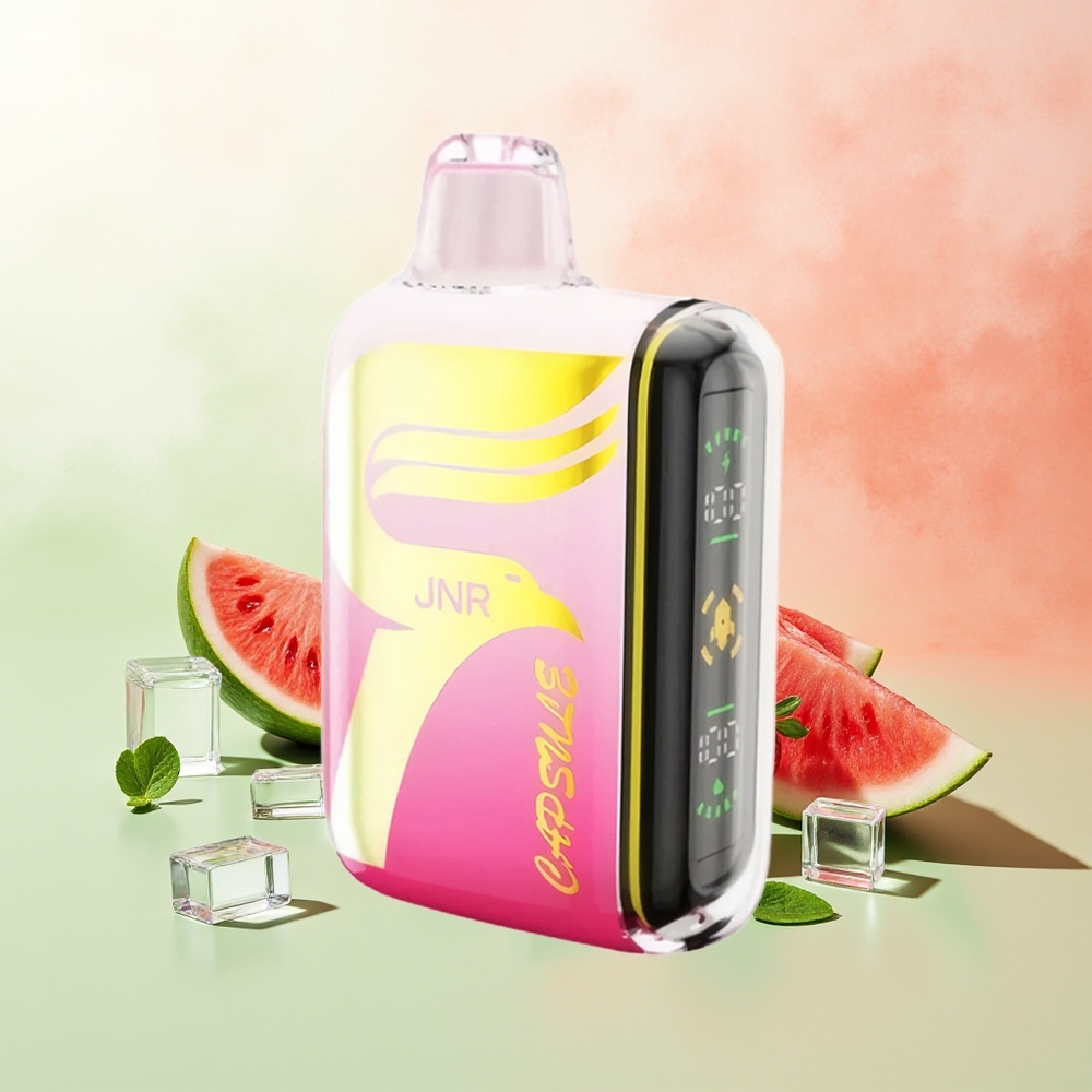 JNR Kapsel 15000 Züge Erdbeer Wassermelone Eis Dual Mesh Coil Smart LED Display Boost Mode Typ-C Schnellladung