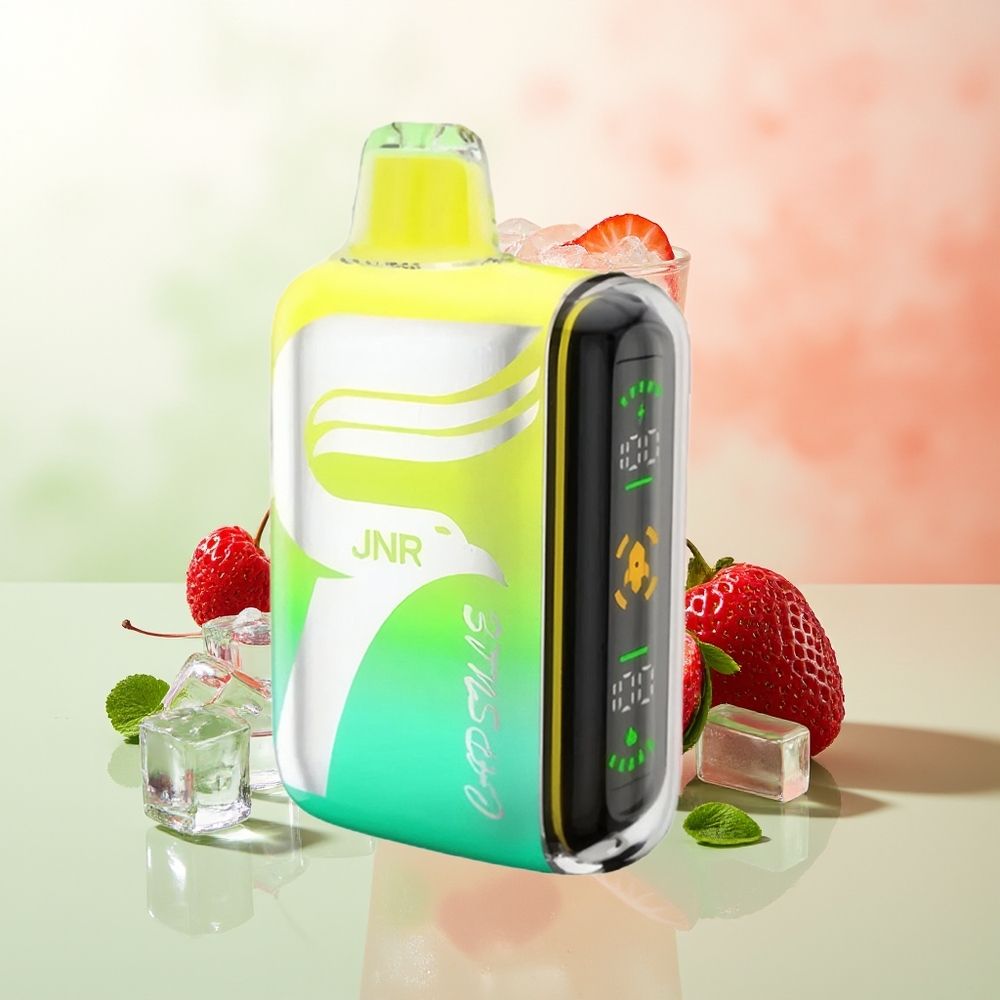 JNR Kapsel 15000 Züge Erdbeere Himbeere Kirsche Dual Mesh Coil 20ml 850mAh Smart LED Display Boost Mode
