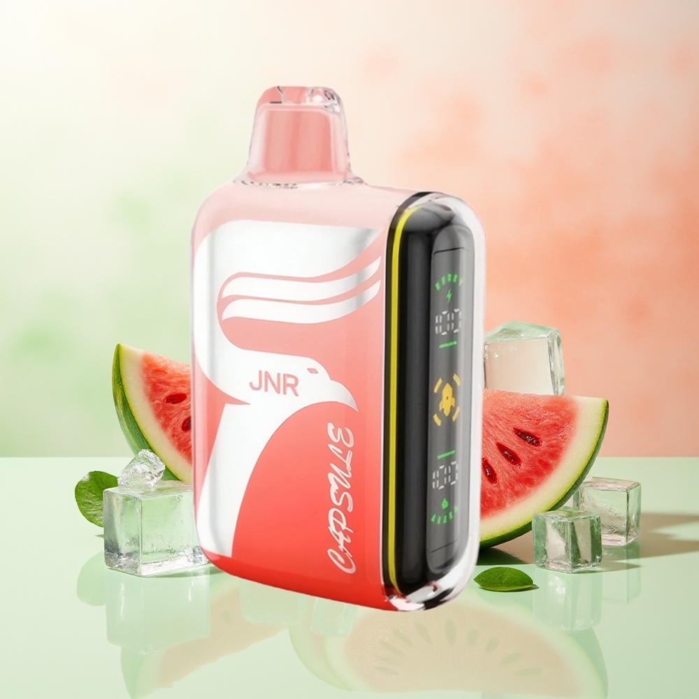 JNR Kapsel 15000 Züge Wassermelone Brazz Eis Doppel-Mesh-Coil Smart-LED-Display Boost-Modus Typ-C-Schnellladung 20W 850mAh 20ml
