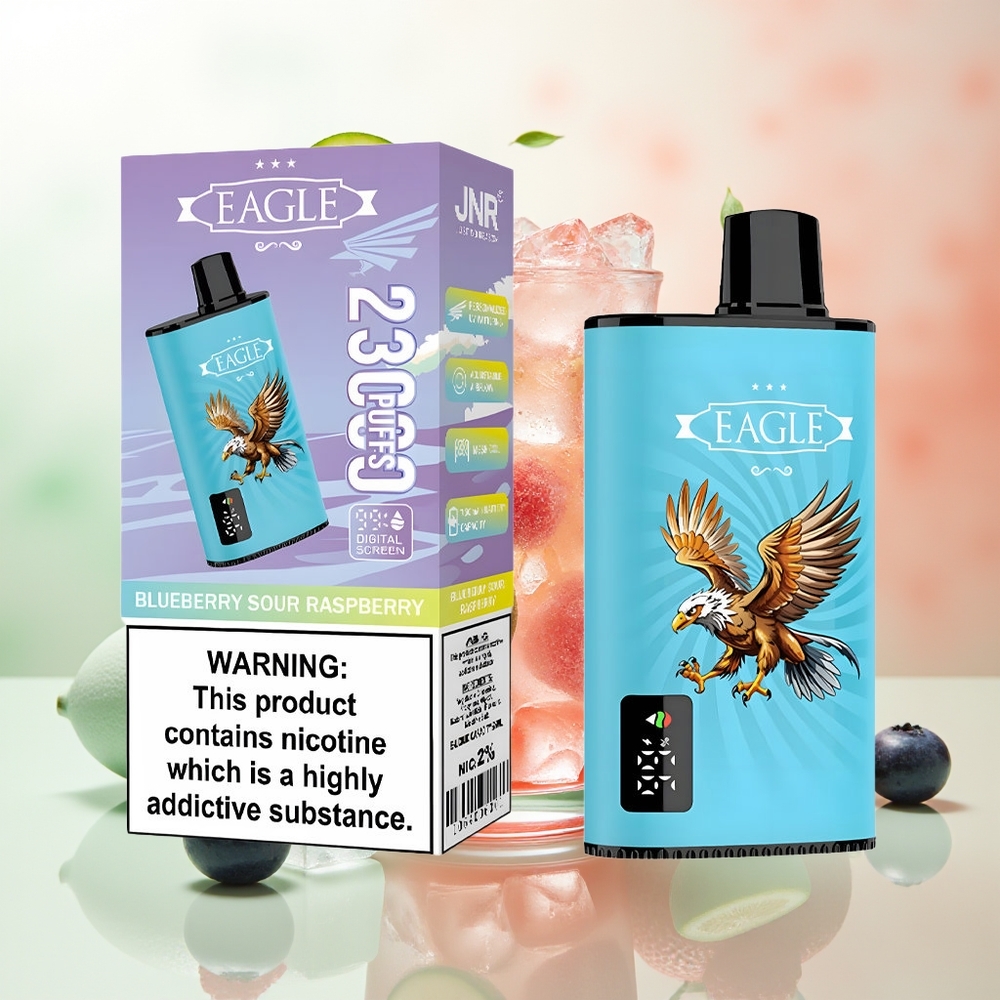 JNR EAGLE Smart 23000 Puffs Blaubeere-Sauer-Himbeere Digital Mesh Airflow Typ-C 25ml 2%