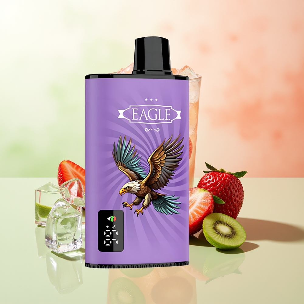 JNR EAGLE Smart 23000 Puffs Digital Mesh Erdbeere Kiwi Typ-C Luftstrom 25ml 2%