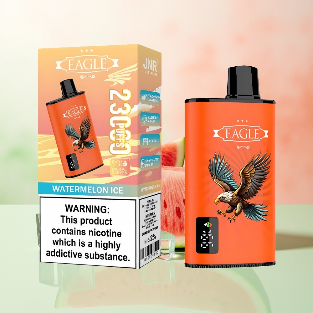 JNR EAGLE Smart 23000 Puffs Wassermelone-Eis Einweg-Vape Digital Screen Mesh Coil 25ml 2%