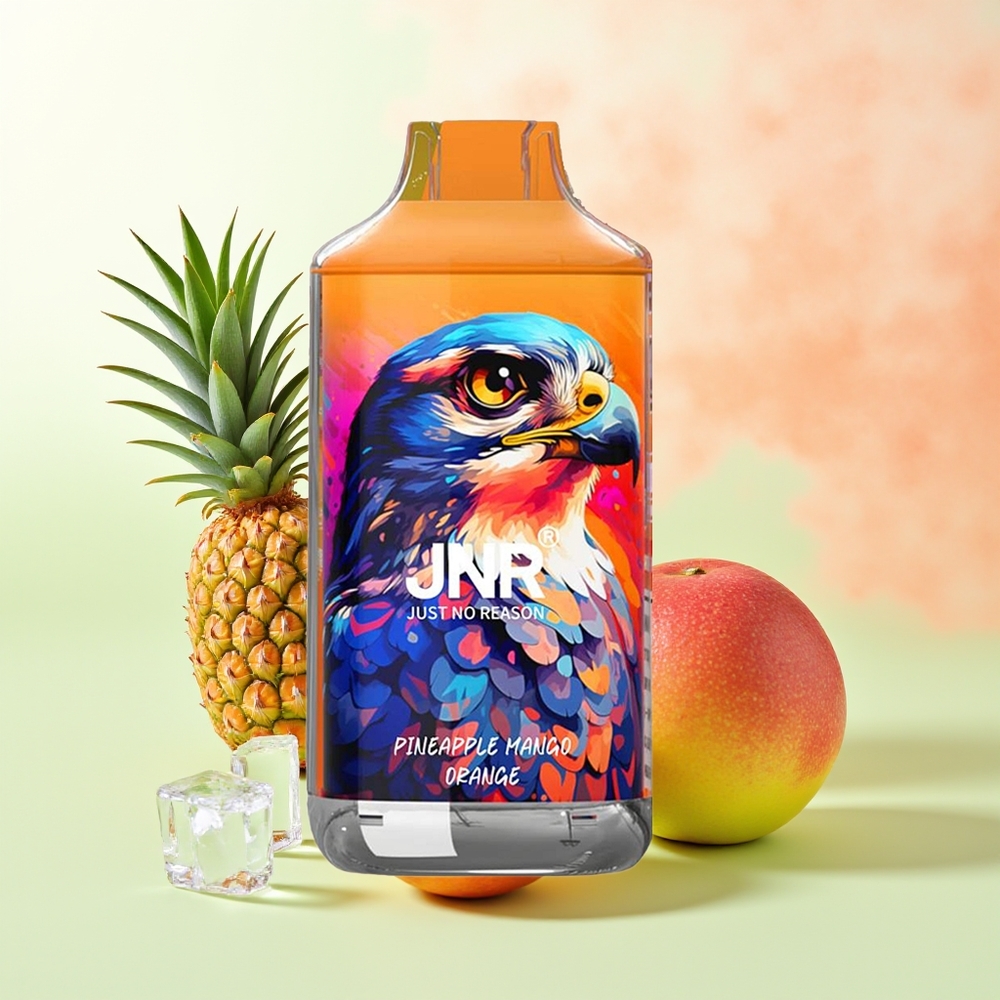 JNR Falcon 16000 Züge Ananas Mango Orange 850mAh 22ml Dual Mesh Coil Typ C & Lightning Smart LED Display 0% 2%