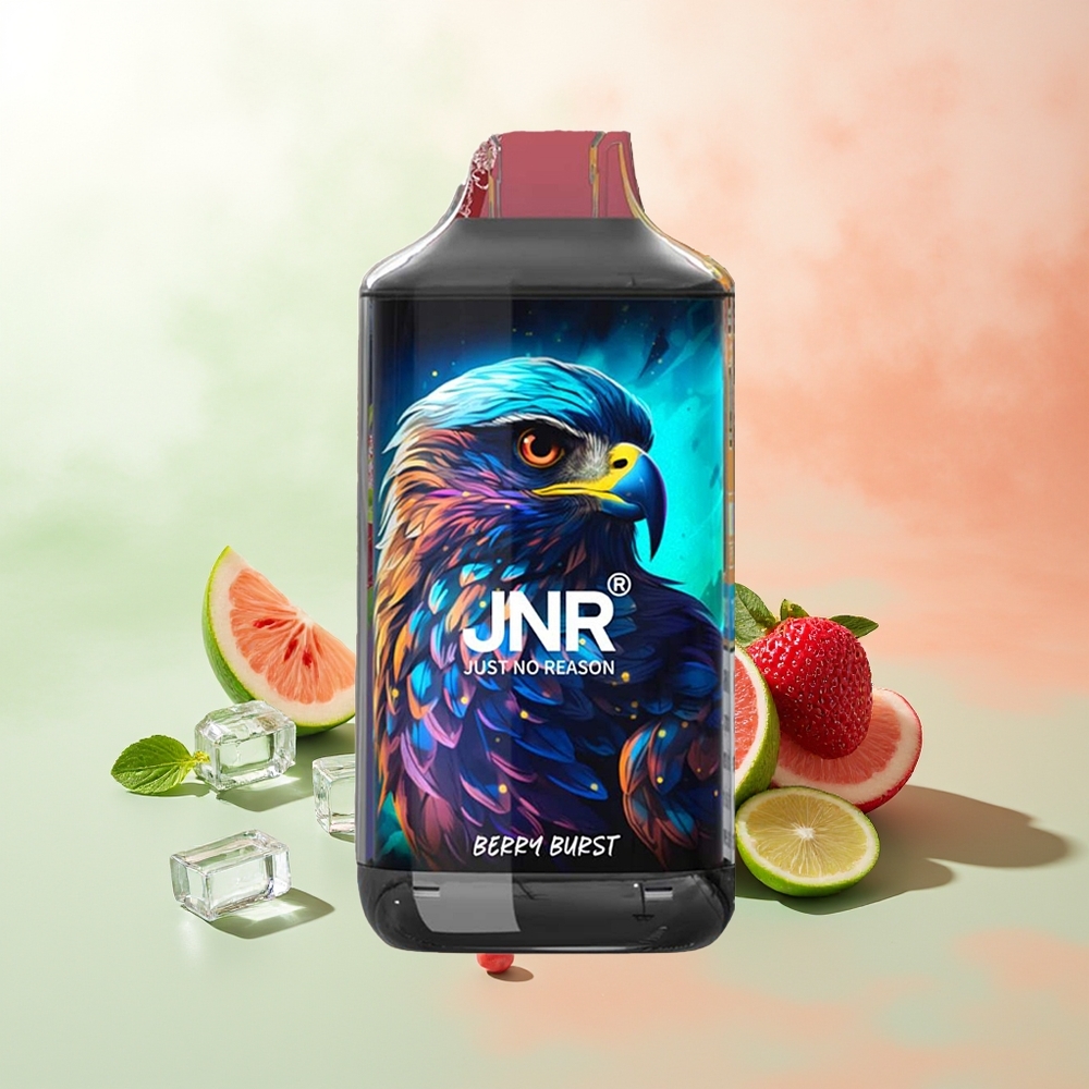 JNR Falcon 16000 Züge Beerenausbruch 850 mAh 22ml Dual Mesh Coil Typ C & Lightning Smart LED 0% 2%