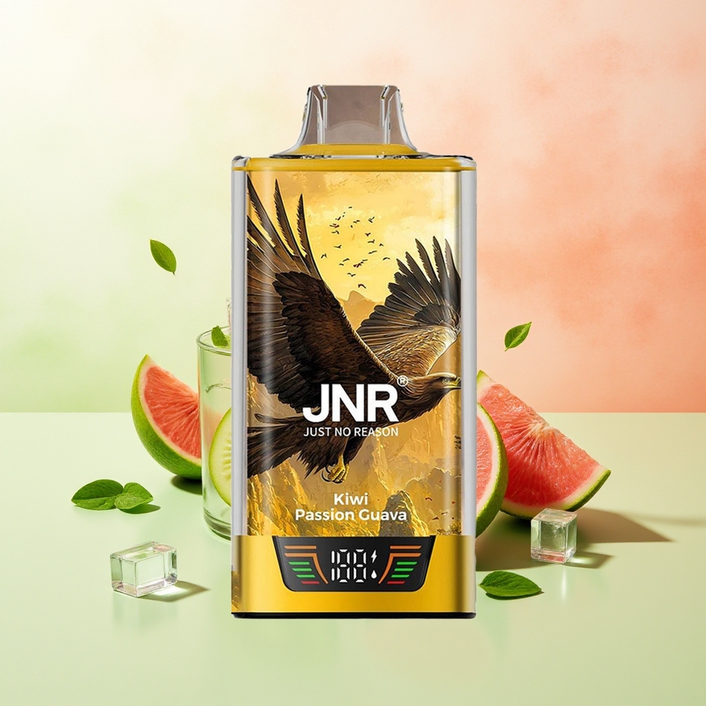 JNR Falcon Pro 28000 Einweg-Vape Kiwi Passionsfrucht Guave 30ml 950mAh Typ-C Dual Mesh MTL