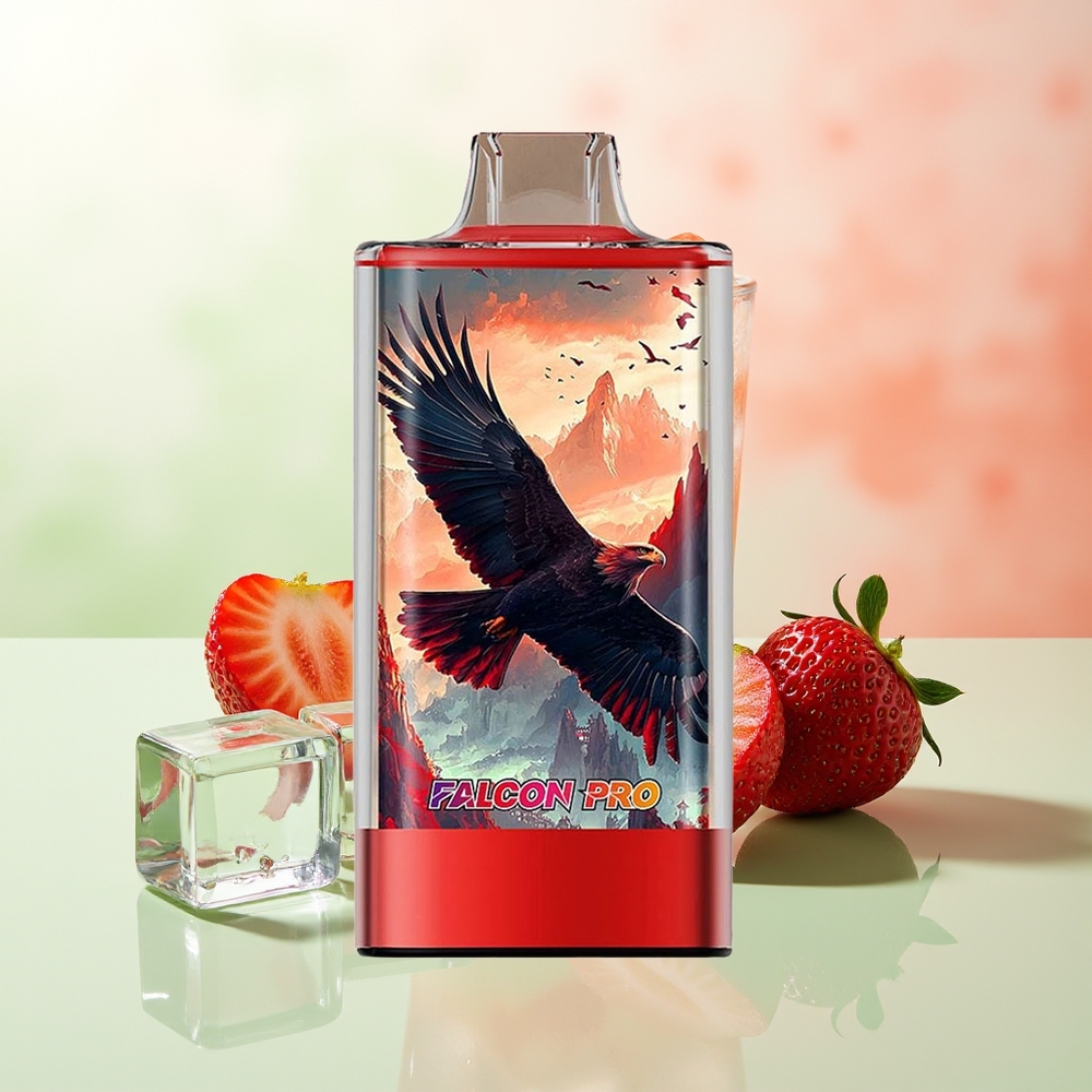 JNR Falcon Pro 28000 MTL 5% Nikotin Erdbeer-Eis Dual Mesh USB-C Smart Anzeige
