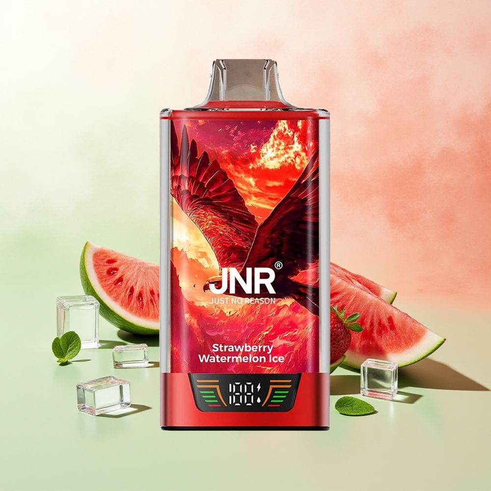 JNR Falcon Pro 28000 Wegwerf-Vape Erdbeer-Wassermelone-Eis 30ml 950mAh Dual Mesh Coil Smart Display USB-C MTL