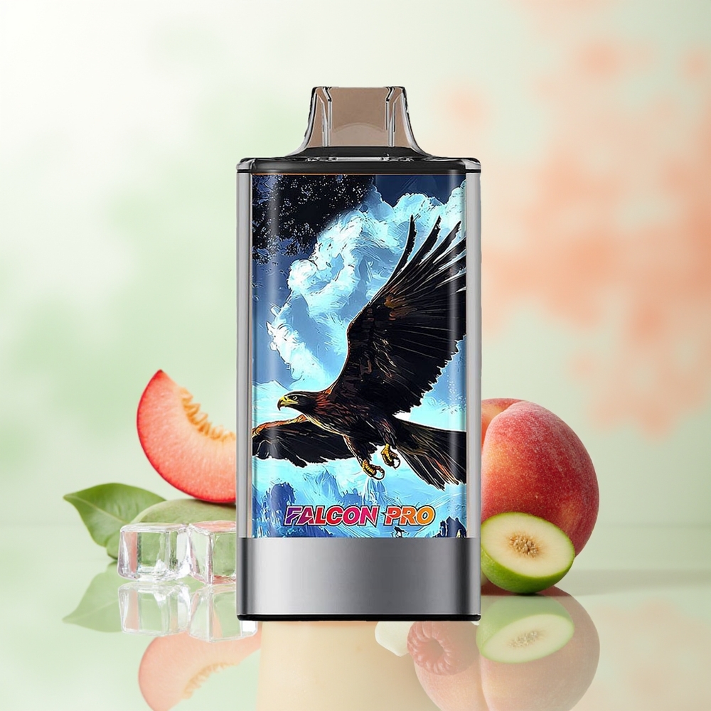 JNR Falcon Pro 28000 Weißer Pfirsich Himbeere 30ml 950mAh Dual Mesh Smart Display USB-C MTL