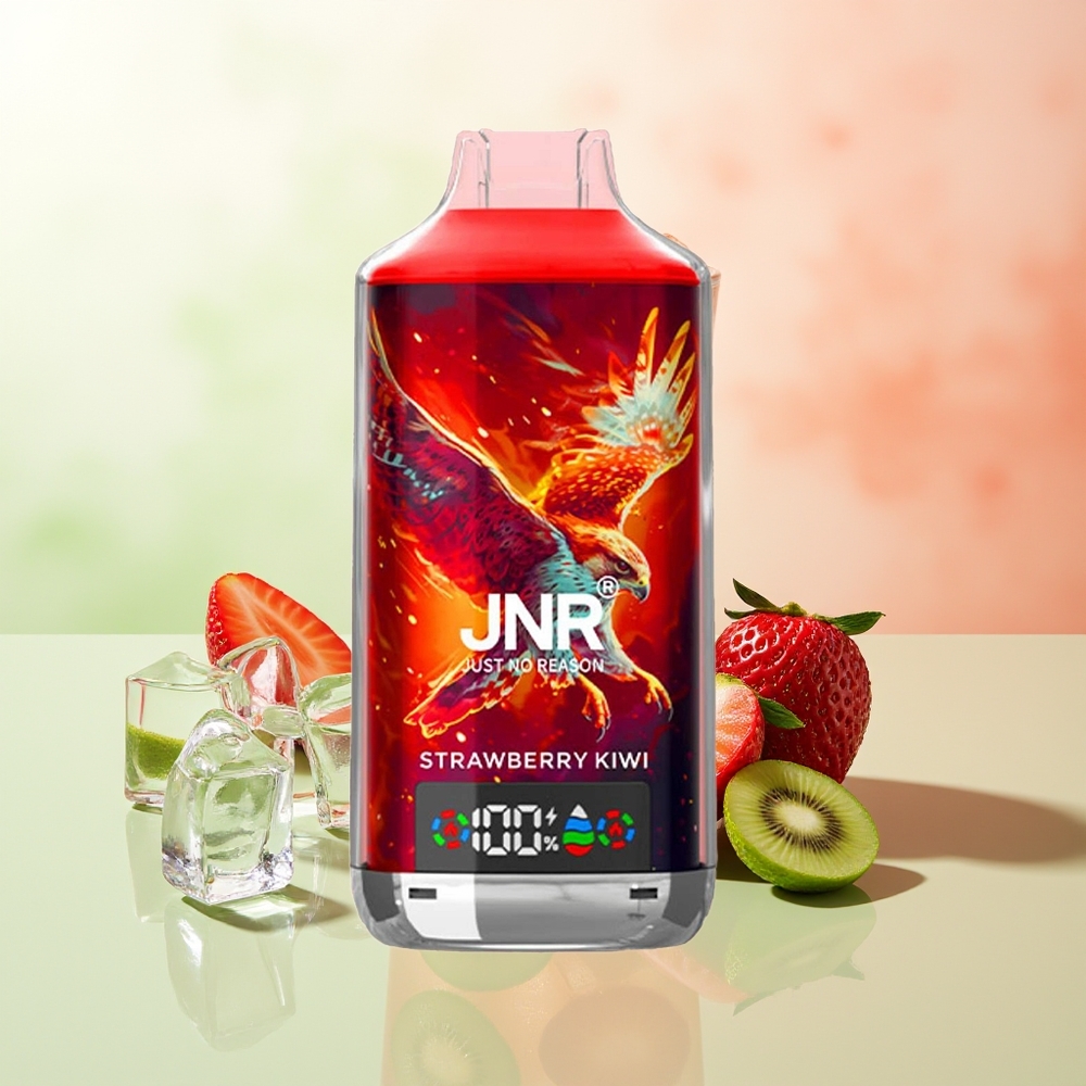 JNR Falcon X 18000 Züge Erdbeer-Kiwi 750mAh 24ml Dual Mesh Dual Core Digital Type-C 0%2%5%