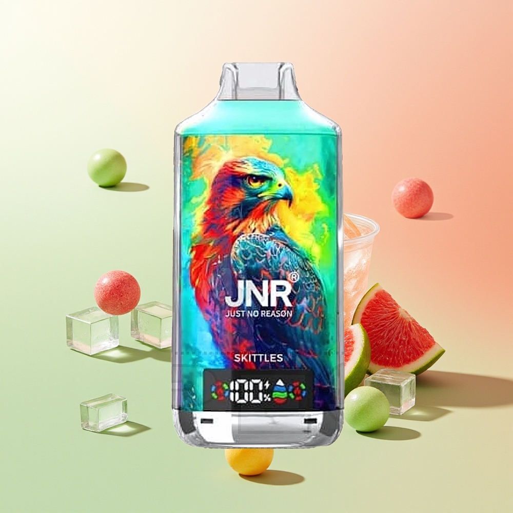JNR Falcon X 18000 Züge Skittles 750mAh 24ml Doppel-Mesh Doppelkern Digital Typ-C 0%2%5%